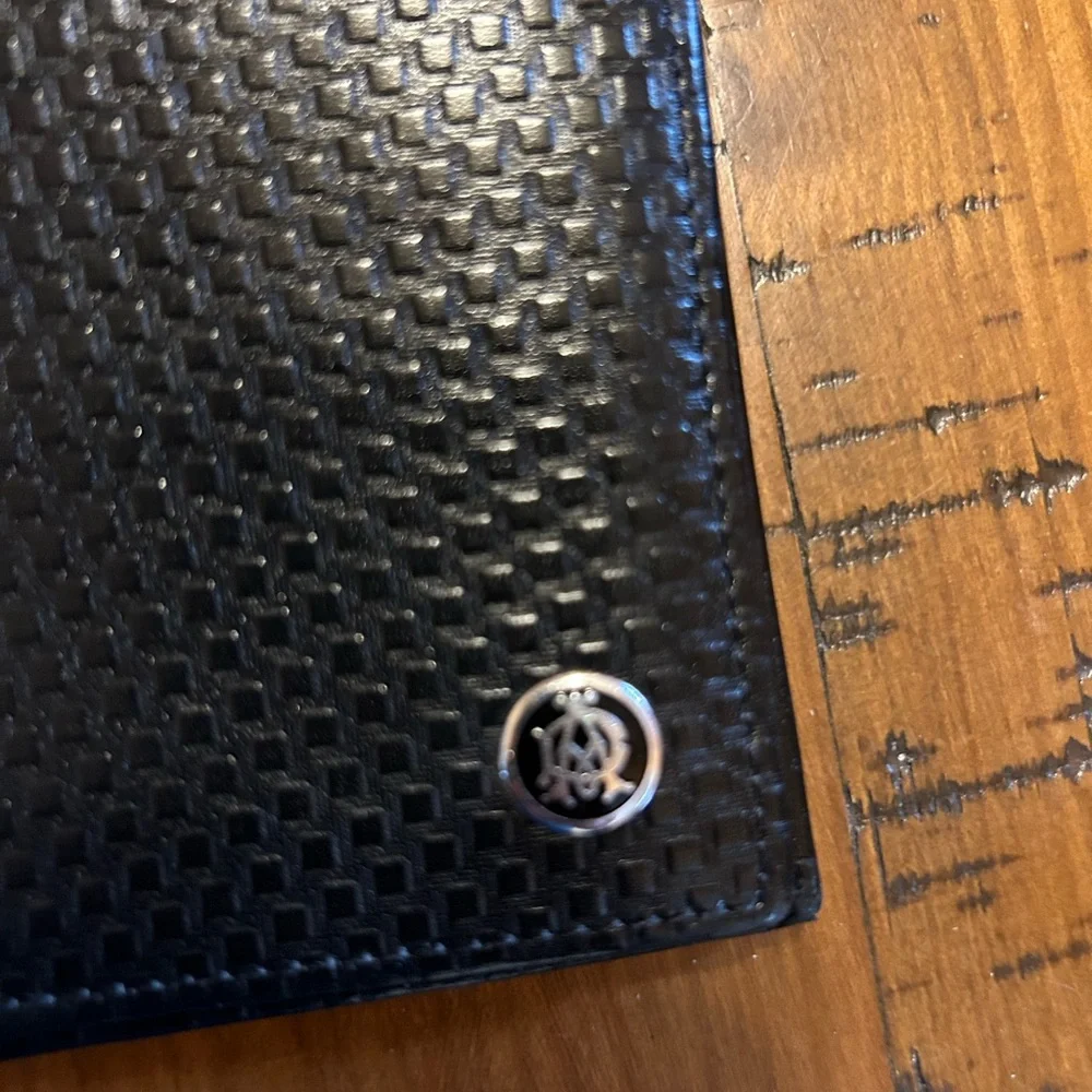 Dunhill Black Woven Pattern Card Holder
